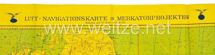 Luftwaffe Navigationskarte in Merkatorprojektion (Britische Inseln) Bild 2