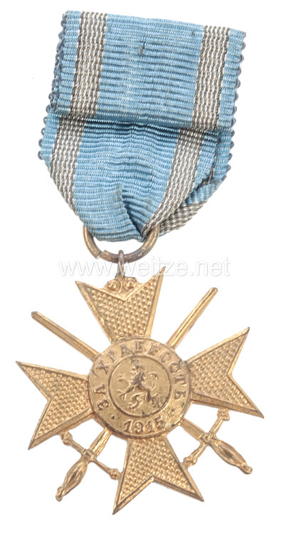 Bulgarien 1.Weltkrieg Militärverdienstkreuz mit Schwertern in Gold 1915 Bild 2