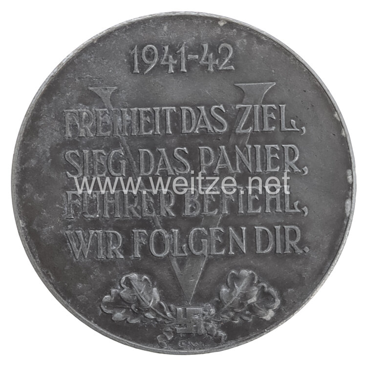 Wehrmacht Nichttragbare Erinnerungsmedaille an das Kriegsjahr 1941-1942 Bild 2