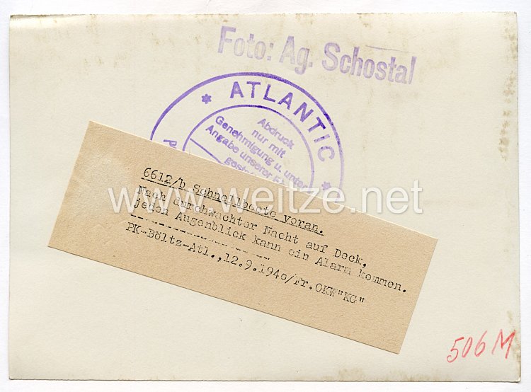 Kriegsmarine Pressefoto: Schnellboot Voran 12.9.1940  Bild 2