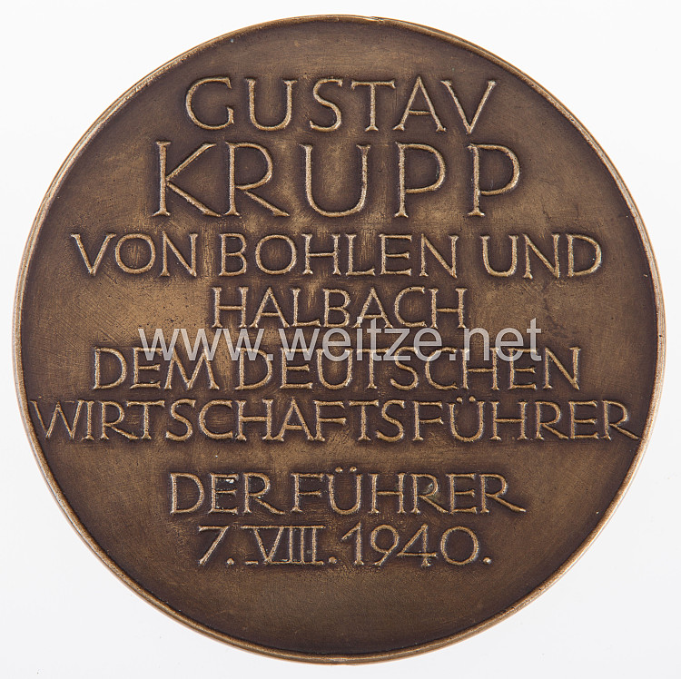 Adlerschild des Deutsches Reiches, verliehen an Gustav Krupp von Bohlen und Halbach, 1940 Bild 2