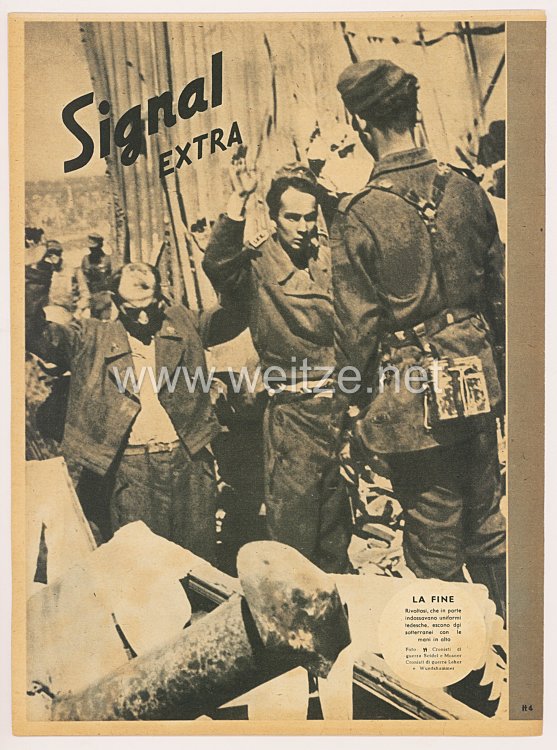 Signal - Sonderausgabe der " Berliner Illustrierten Zeitung " - Sonderheft Nr. I 4 von 1944 : Signal Extra - La verita su Varsavia ( italienisch ) Bild 2