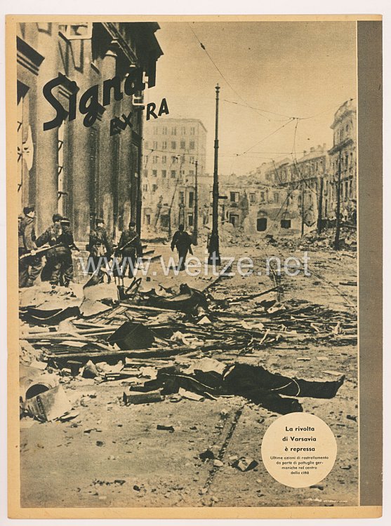 Signal - Sonderausgabe der " Berliner Illustrierten Zeitung " - Sonderheft Nr. I 3 von 1944 : Signal Extra - La rivolta di Varsavia ( italienisch ) Bild 2