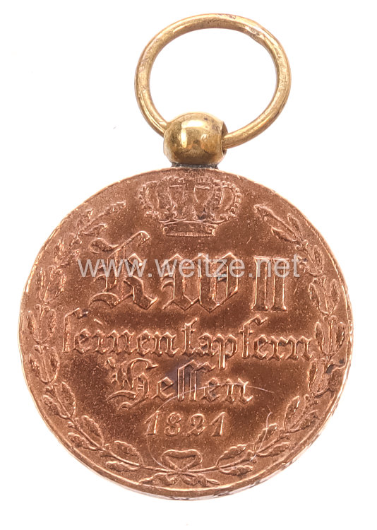 Hessen Kassel Kriegsdenkmünze 1821 für Kämpfer 1814 - 1815 Bild 2