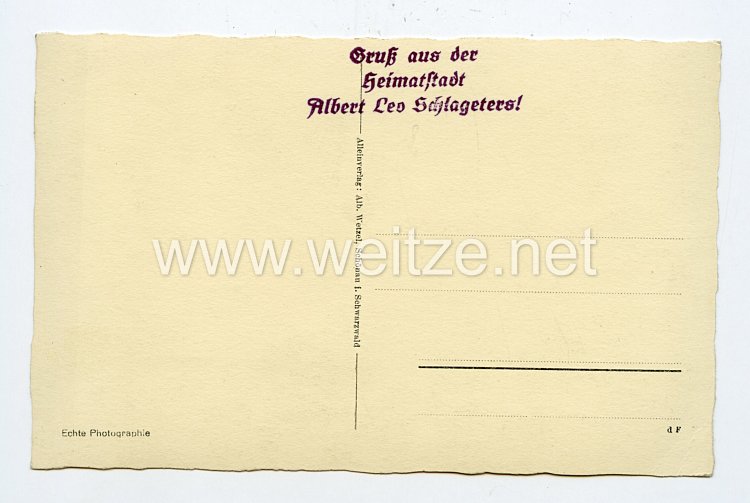 III. Reich - Propaganda-Postkarte - " Albert Leo Schlageter " Bild 2