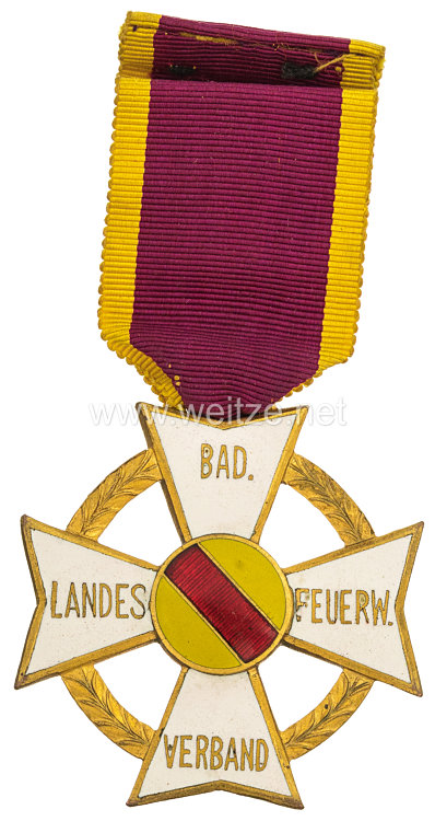 Landesfeuerwehrverband Baden Feuerwehr Ehrenkreuz für 50 Jahre ununterbrochene vorwurfsfreie Dienstzeit 1926-1936 Bild 2
