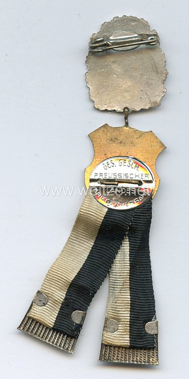 Preußen Preußischer Landeskriegerverband Mitgliedsabzeichen mit Ehrenzeichen für 25jährige Mitgliedschaft Bild 2