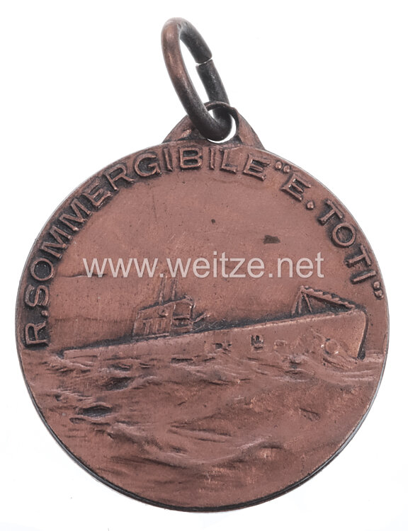 Königreich Italien 2. Weltkrieg U-Bootwaffe Tragbare Medaille an das U-Boot "R. Sommergibile "E. Totti" " Bild 2