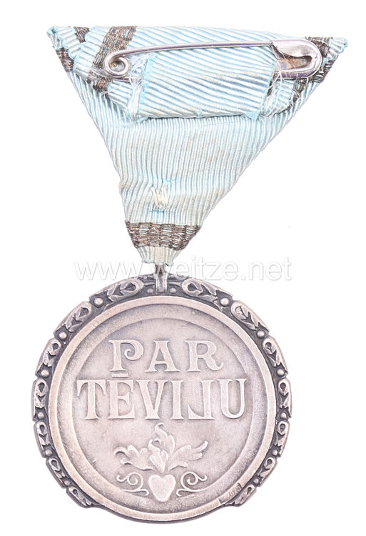 Lettland Orden der 3 Sterne, silberne Verdienstmedaille Bild 2