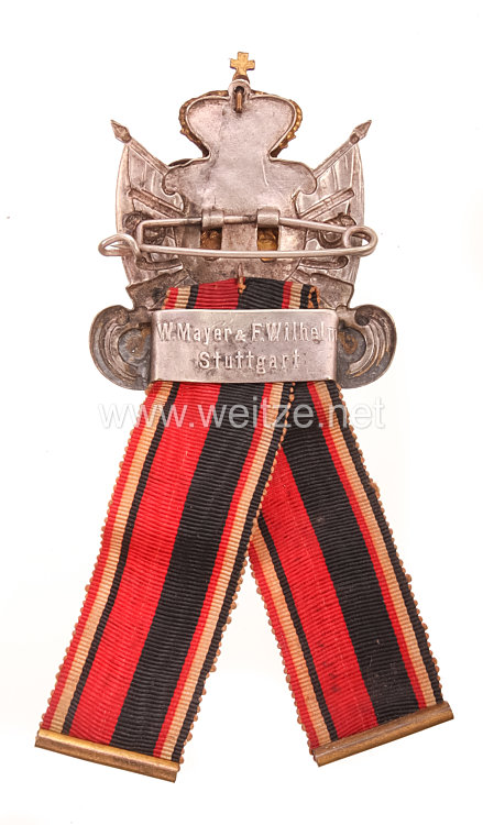 Württembergischer Kriegerbund 1877 - Mitgliedsabzeichen des Militär Vereins Deißlingen Bild 2