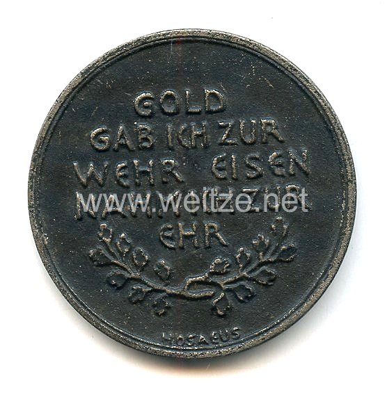 Deutsches Reich Medaille "In Eiserner Zeit" 1916 Bild 2