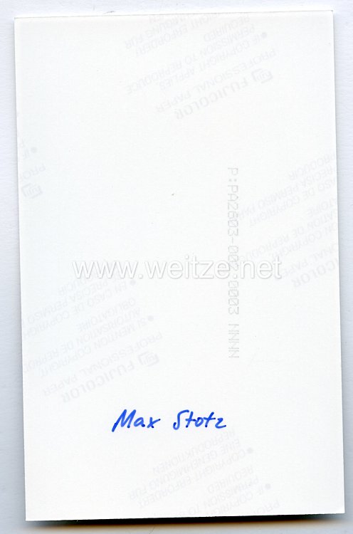 Luftwaffe - Nachkriegsunterschrift von Ritterkreuzträger Max Stotz Bild 2