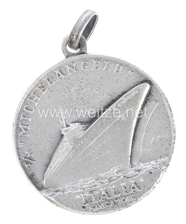Italien Silberne Medaille "T/N Michelangelo, Italia Navigazione" Bild 2
