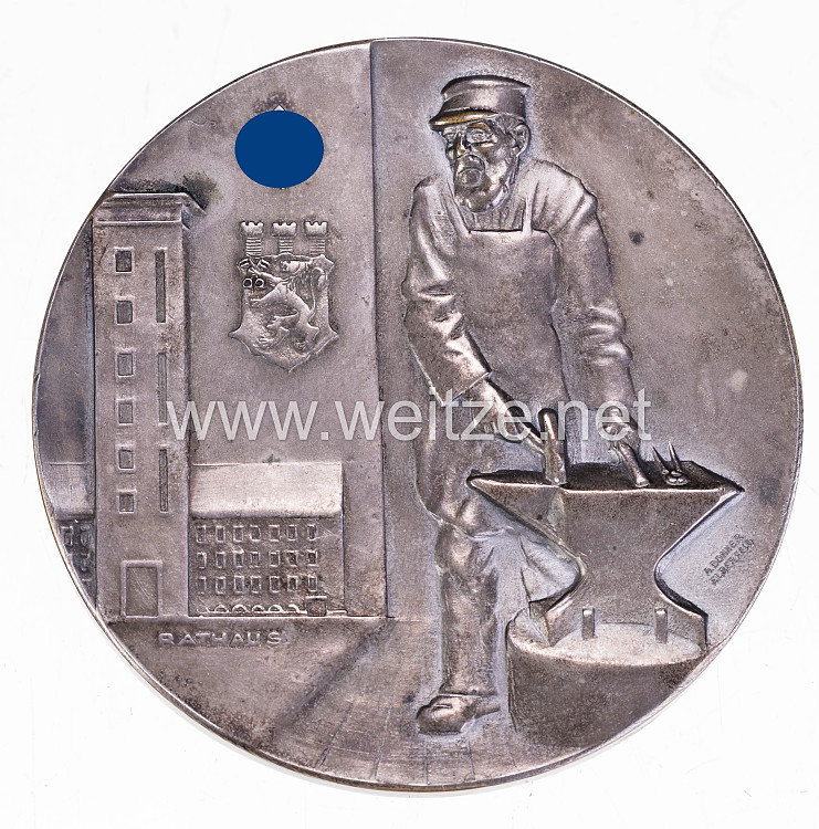 III. Reich große nichttragbare Medaille der Stadt Velbert "Für hervorragende Leistungen" Bild 2