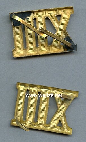 Wehrmacht Heer Paar Schulterstückauflagen für Offiziere "Wehrkreis XIII" Bild 2