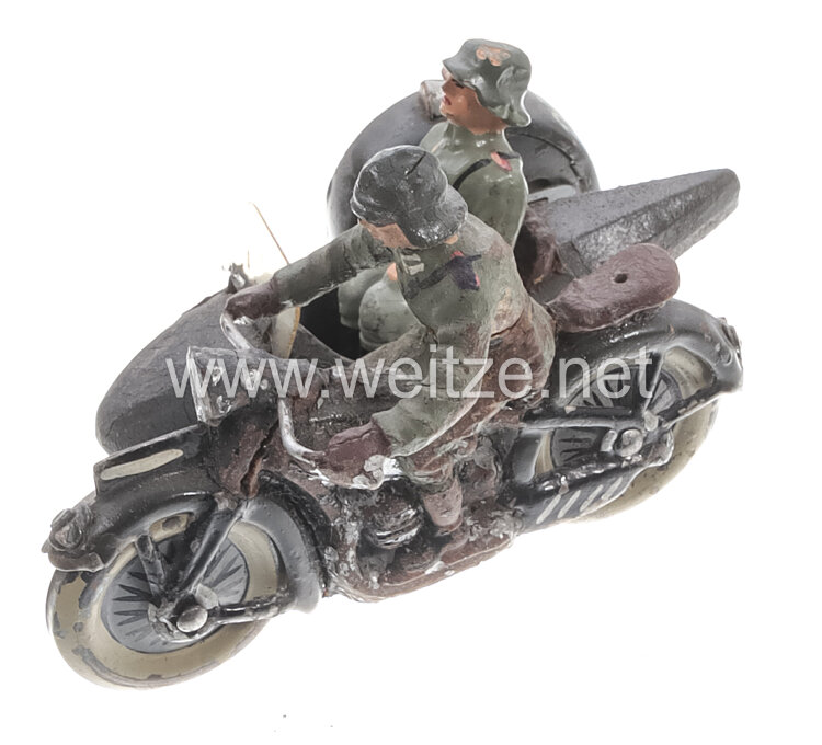 Lineol - Heer Motorradfahrer mit Beiwagen Bild 2