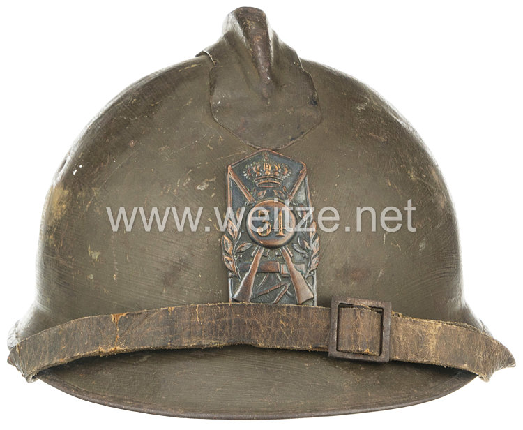 Italien 2. Weltkrieg Stahlhelm für einen Angehörige im Infanterie Rgt.54  (54. Reggimento Fanteria) Bild 2