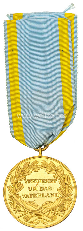 Sachsen Königreich Goldene Medaille des Militär St.-Heinrich Ordens Bild 2