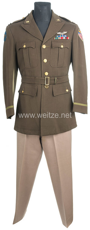 USA World War 2: US Army Air Corps Officers Winter Service Uniform for a Captain with United States Strategic Air Forces in Europe Bild 2