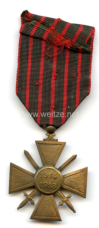 Frankreich "Croix de guerre 1914-1918" mit Stern  Bild 2