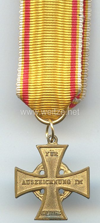 Lippe-Detmold Kriegsverdienstkreuz 1914 - Miniatur Bild 2