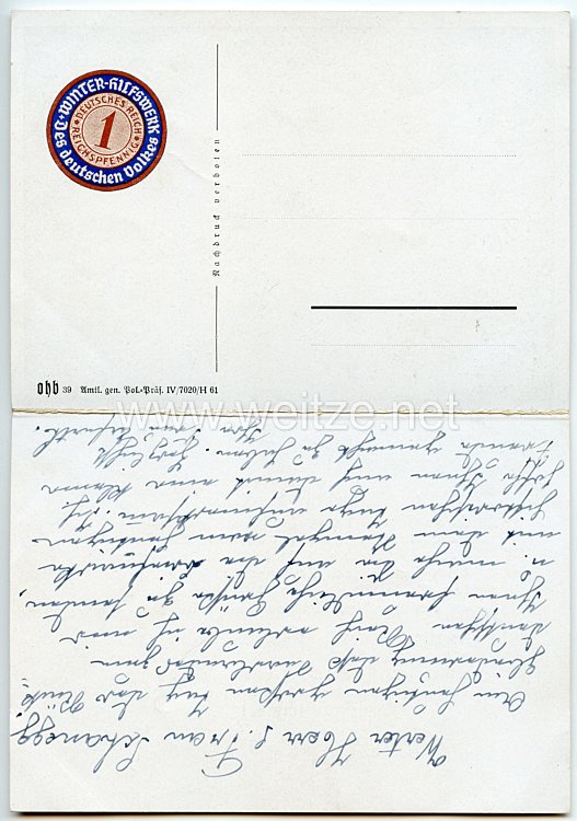 III. Reich - Propaganda-Postkarte - " Heimkehr der Saar 1. März 1935 " Bild 2