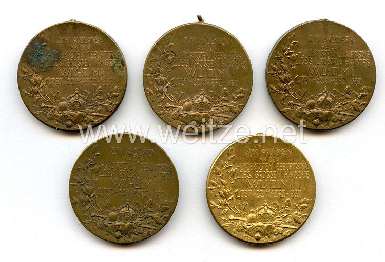 Preußen Centenarmedaille 1897 - Konvolut Bild 2