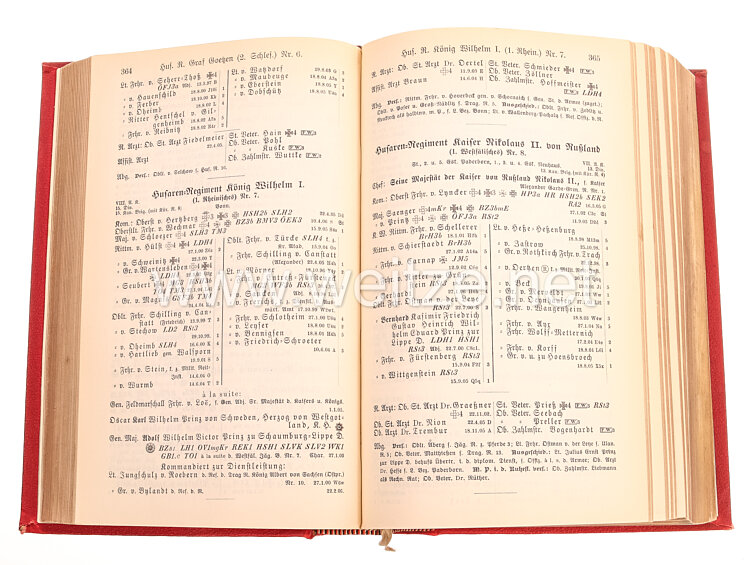 Rang- und Quartier-Liste der Königlich Preußischen Armee und des XIII. (Königlich Württembergischen) Armeekorps für 1906, Bild 2