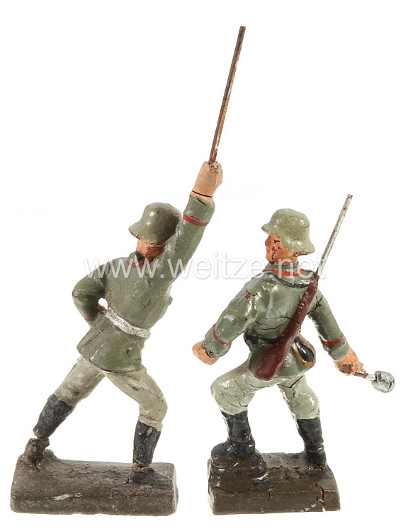 Lineol - Heer Sturmoffizier und Soldat Handgranate werfend Bild 2