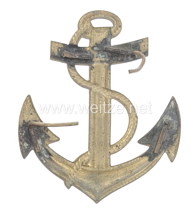 Kriegsmarine Metallauflage für das Ärmelabzeichen eines Bootsmannsmaat Bild 2