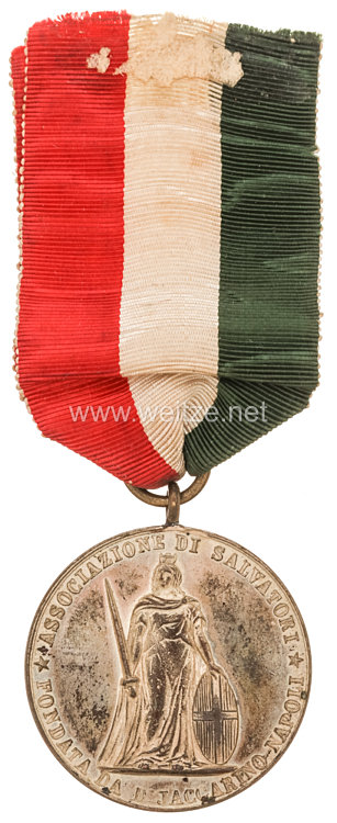 Königreich König Vittorio Emanuele III. Silberne Verdienstmedaille "Associanzione di Salvatore" Bild 2