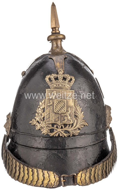 Bayern Helm Modell 1848 für Offiziere Landwehr Bild 2