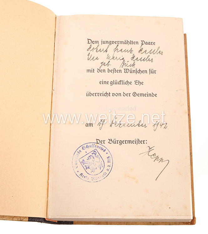 Mein Kampf - Hochzeitsausgabe von 1942  691. -  433695. Auflage, Bild 2