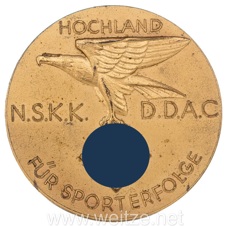 NSKK / DDAC - nichttragbare Teilnehmerplakette - " Hochland für Sporterfolge 26.-27. Mai 1934 " Bild 2