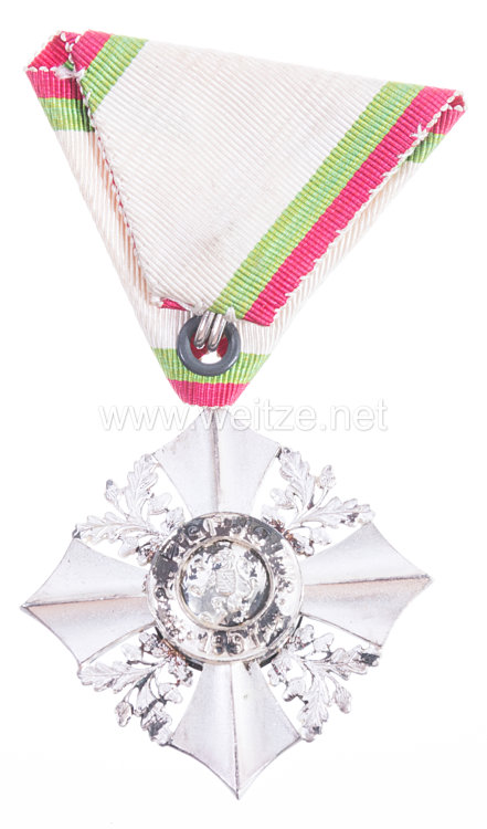 Königreich Bulgarien Zivilverdienst-Orden 1908-1944 VI. Stufe Silbernes Verdienstkreuz  Bild 2
