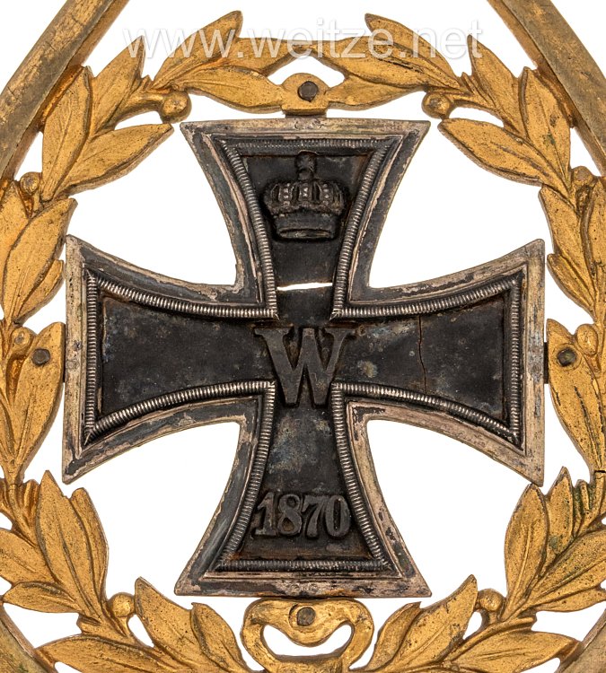 Preußen Fahnenspitze für Bataillonsfahnen mit dem Großkreuz des Eisernen Kreuzes 1870 Bild 2