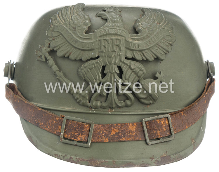 Preußen 1. Weltkrieg Stahlhelm Versuchsmodell für die Infanterie Bild 2