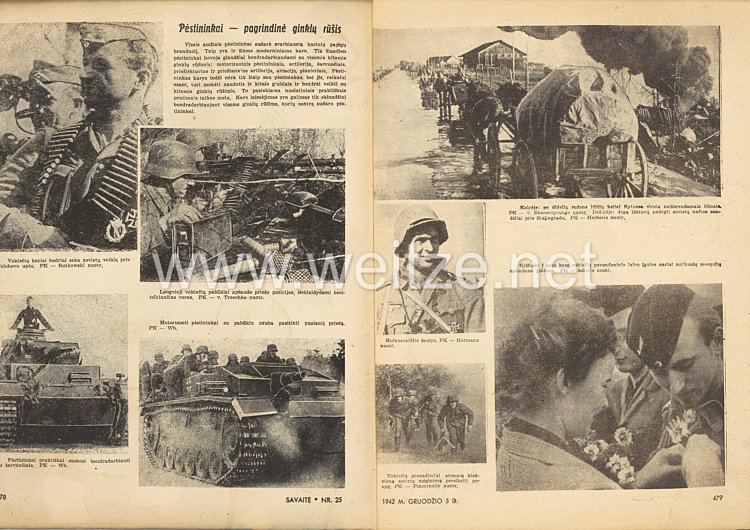 III. Reich / Litauen - Zeitschrift " Savaitė " - Jahrgang 1942 Nr. 25 Bild 2