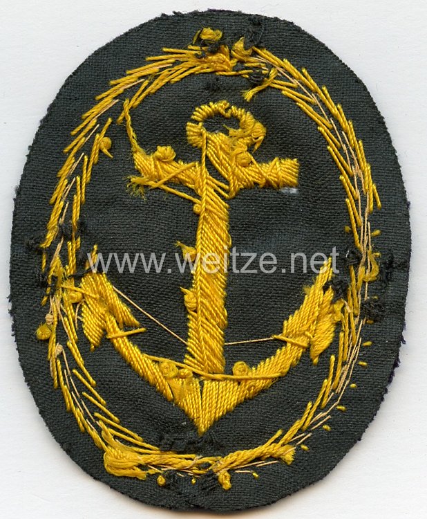 Kaiserliche Marine Ärmelabzeichen für einen Zahlmeisterapplikanten Bild 2