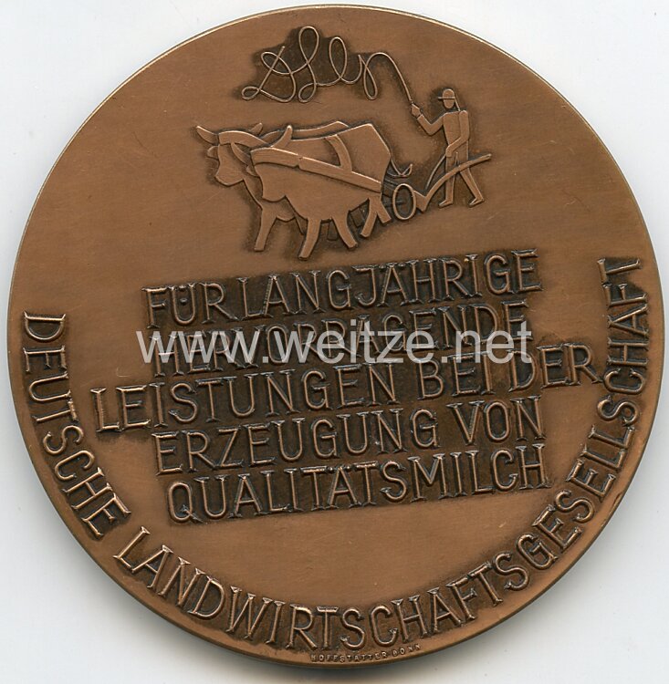 Grosse nicht tragbare Medaille "Für langjährige hervorragende Leistungen bei der Erzeugung von Qualitätsmilch" Bild 2