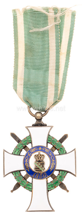 Sachsen Königreich Albrechts-Orden Ritterkreuz 1. Klasse mit Schwertern  Bild 2