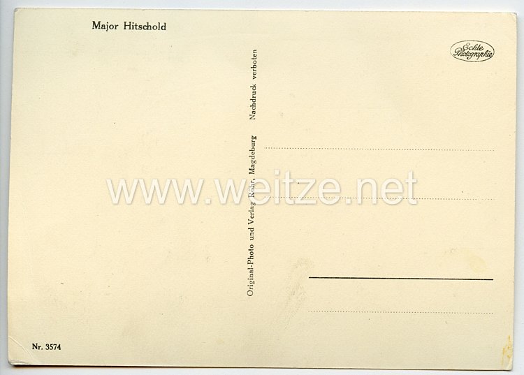 Luftwaffe - Originalunterschrift von Ritterkreuzträger Major Hubertus Hitschhold Bild 2