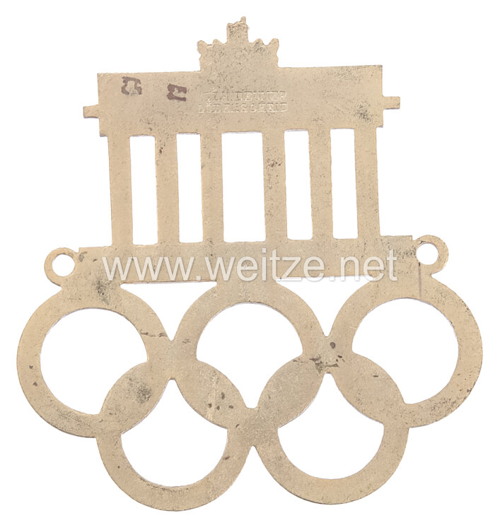 XI. Olympischen Spiele 1936 Berlin - offizielle Autoplakette Bild 2