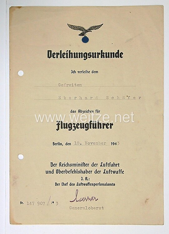 Luftwaffe - Dokumentengruppe eines Uffz. Schäfer, Lageort Prag Bild 2