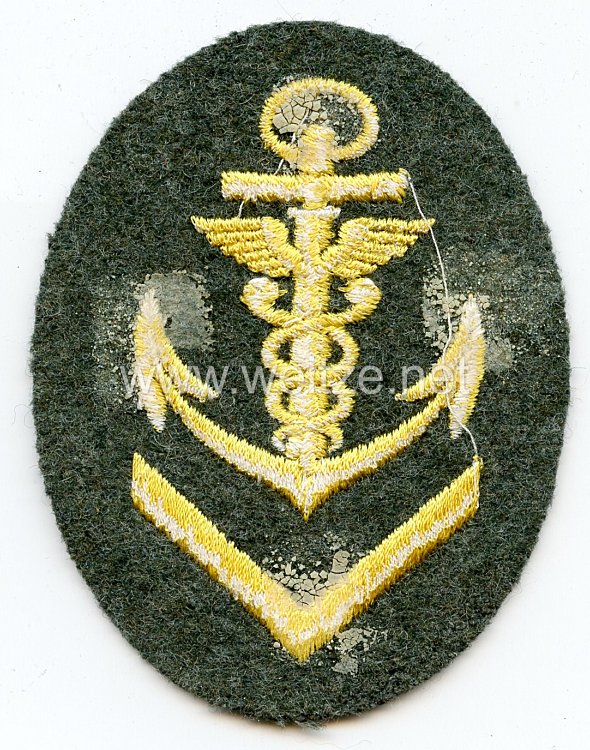 Kriegsmarine Ärmelabzeichen für einen Oberverwaltungsmaat für die feldgraue Uniform Bild 2