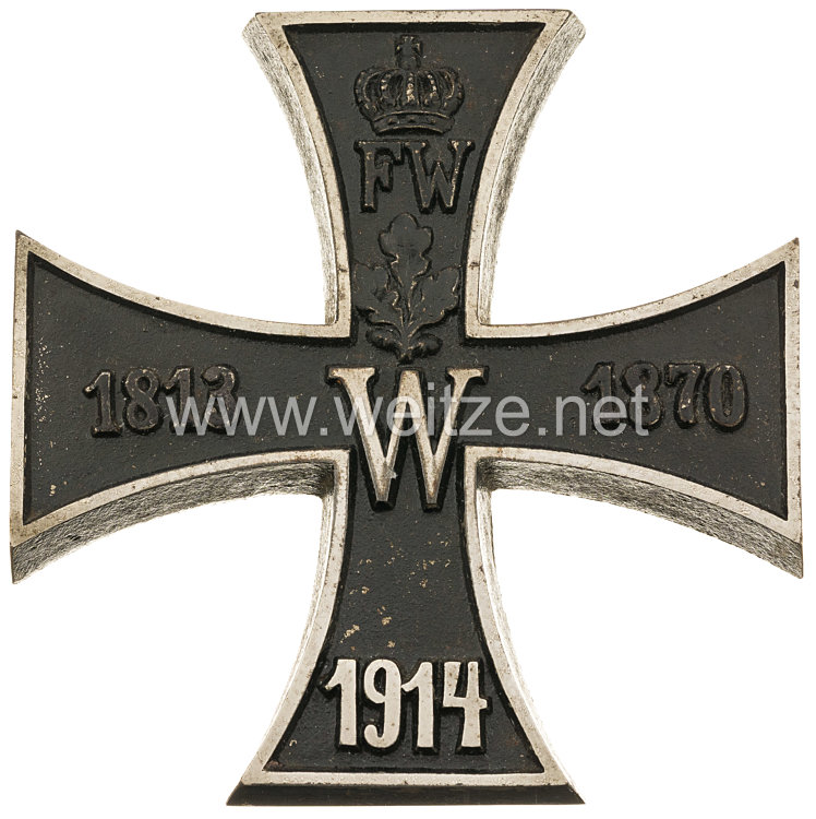Deutsches Reich 1. Weltkrieg - Patriotisches "Eisernes Kreuz" als Dekoration. Bild 2