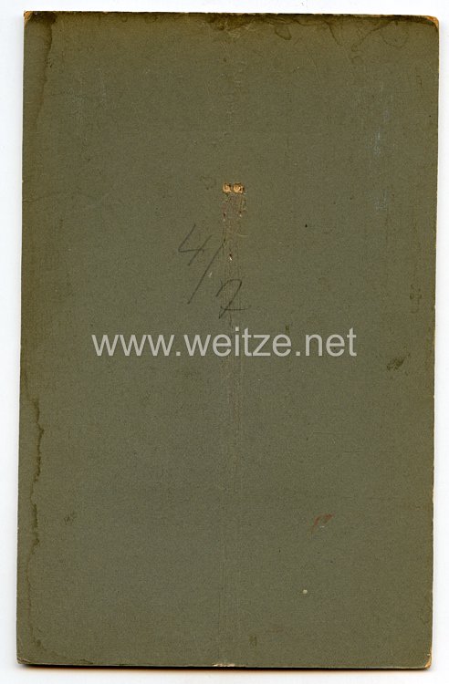 Preußen Teilkoloriertes Kabinettfoto eines Soldaten im Ulanen-Regiment Großherzog Friedrich von Baden (Rheinisches) Nr. 7 Bild 2