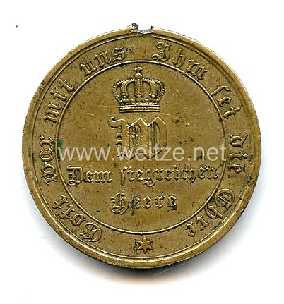 Preußen Kriegsdenkmünze 1870-1871 für Kämpfer Bild 2