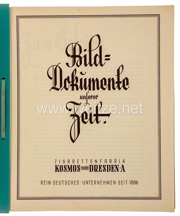 III. Reich - Bild-Dokumente unserer Zeit ( I )  - Zigaretten Sammelbilderalbum Bild 2
