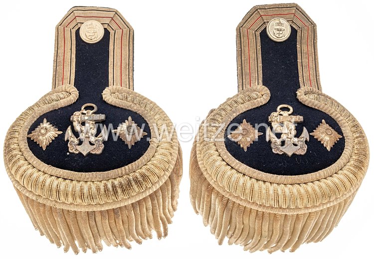 Kaiserliche Marine Paar Epauletten für einen Marine-Stabszahlmeister Bild 2